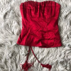 Bebe Corset side zipper Red